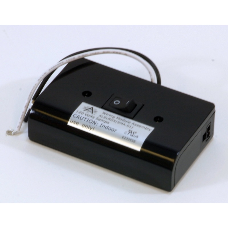 American Lighting ALSLBOX Puck Slim Line Hardwire Box Two Molex Outlets On/Off Switch