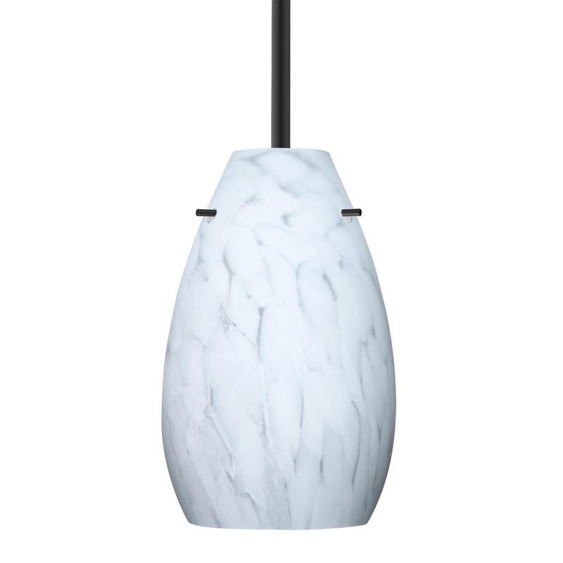 Besa 1TT-412619-LED-BK Besa Pera 9 Stem Pendant LED Pendant Black