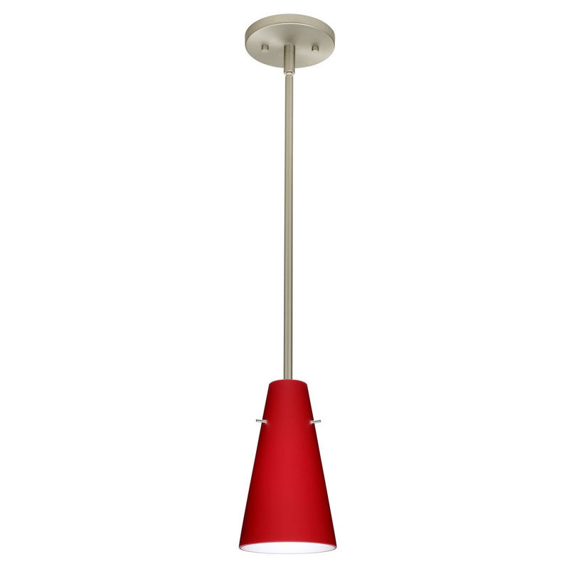 Besa 1TT-4124RM-SN Cierro One Light Pendant Satin Nickel