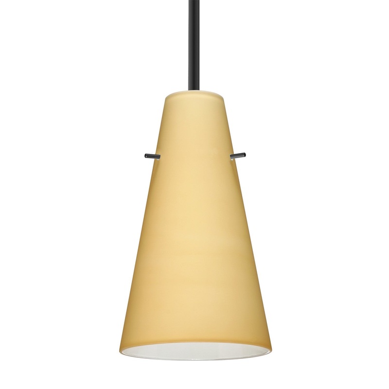 Besa 1TT-4124VM-LED-BK Besa Cierro Stem Pendant LED Pendant Black