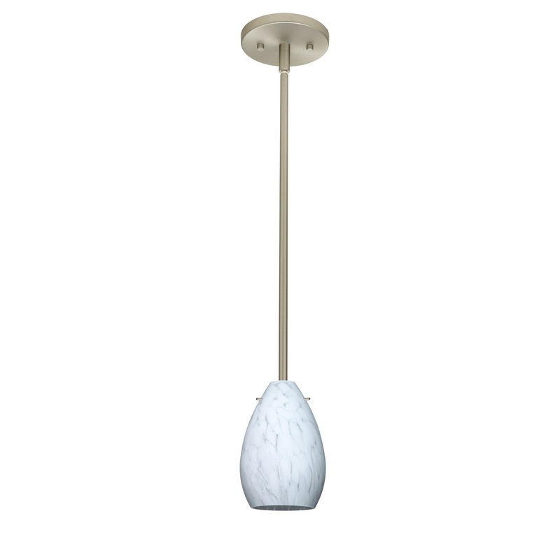 Besa 1TT-171319-SN Pera One Light Pendant Satin Nickel (Discontinued)