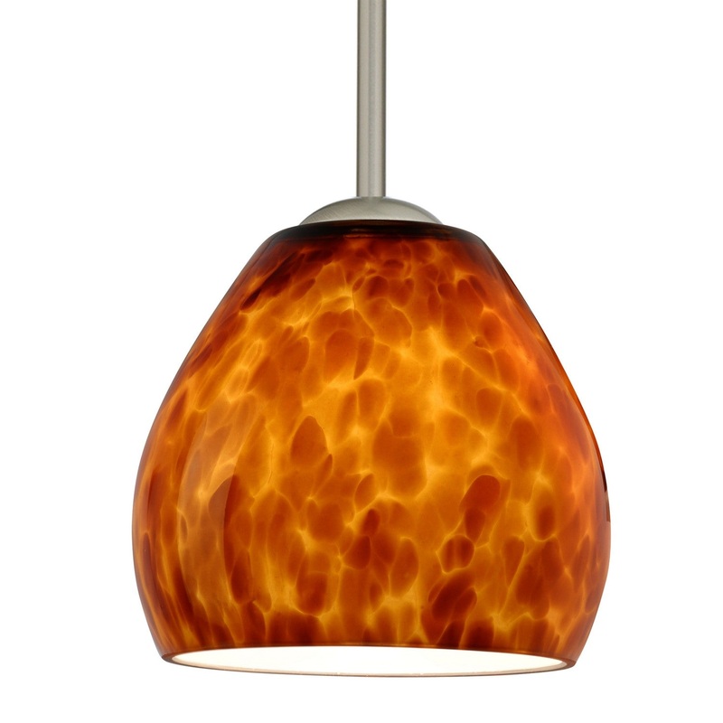 Besa 1TT-412218-LED-SN Besa Bolla Stem Pendant LED Pendant Satin Nickel