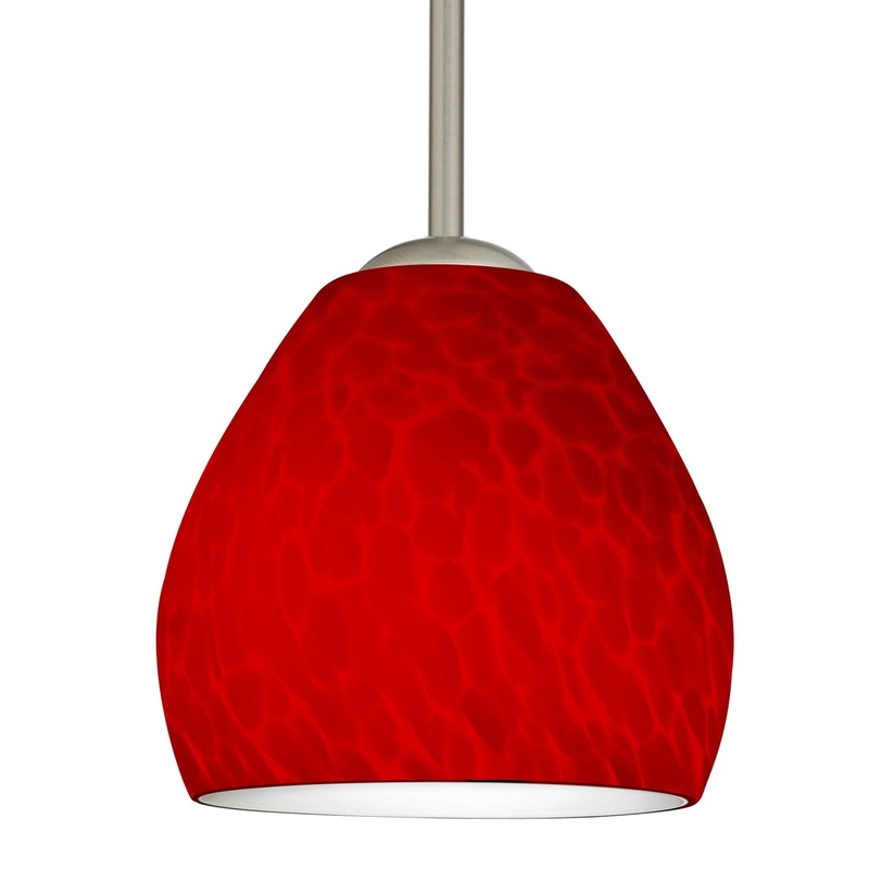 Besa 1TT-4122RC-LED-SN Besa Bolla Stem Pendant LED Pendant Satin Nickel