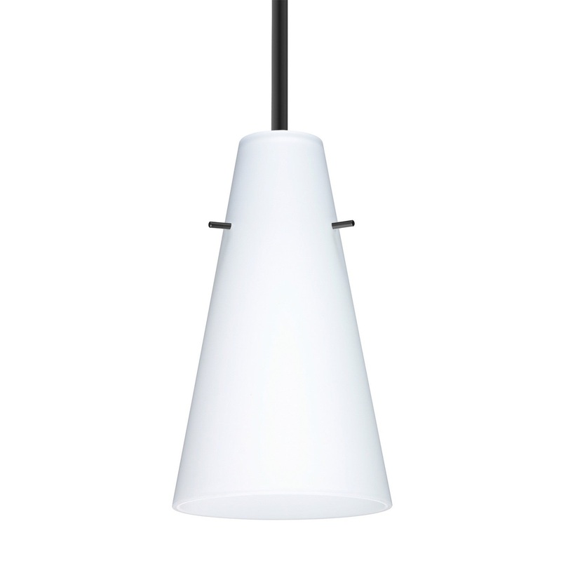 Besa 1TT-412407-LED-BK Besa Cierro Stem Pendant LED Pendant Black