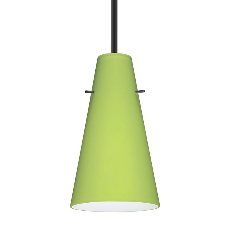 Besa 1TT-412435-BK Besa Cierro Stem Pendant One Light Pendant Black