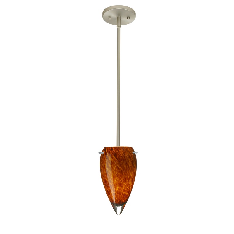 Besa 1TT-412518-LED-SN Juli One Light Pendant Satin Nickel (Discontinued)
