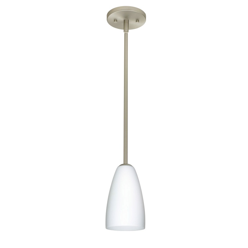 Besa 1TT-151107-SN Riva One Light Pendant Satin Nickel