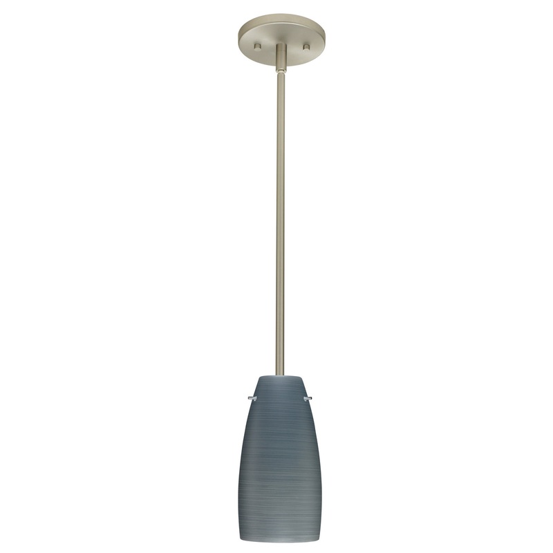 Besa 1TT-1512TN-LED-SN Tao One Light Pendant Satin Nickel