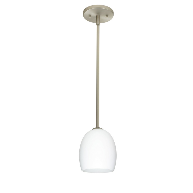 Besa 1TT-169707-LED-SN Lucia One Light Pendant Satin Nickel