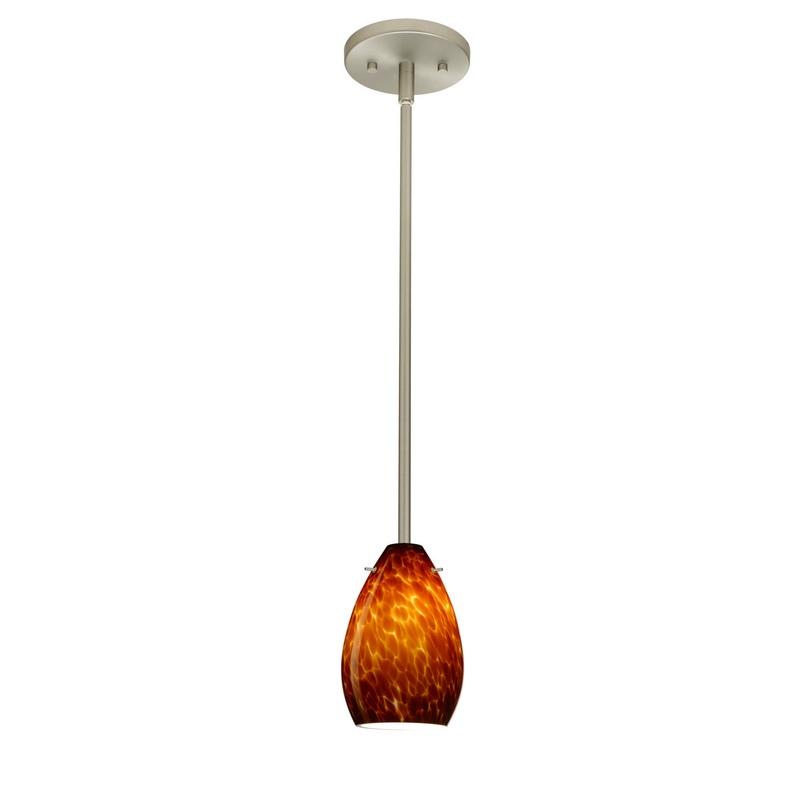 Besa 1TT-171318-HAL-SN Pera One Light Pendant Satin Nickel (Discontinued)