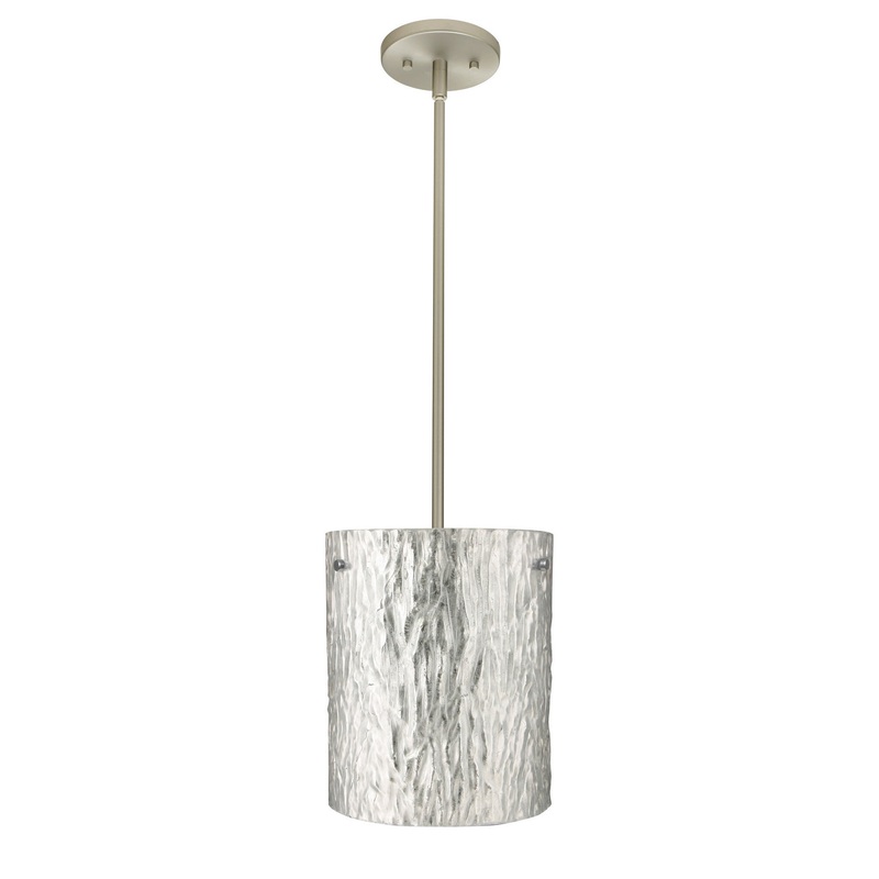 Besa 1TT-4006SS-LED-SN Tamburo One Light Pendant Satin Nickel