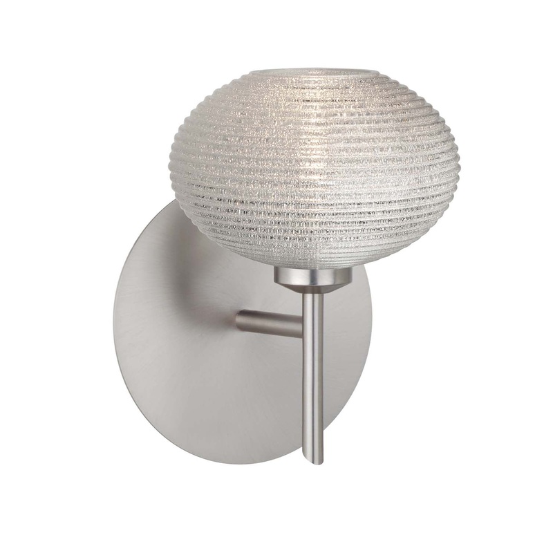 Besa 1SW-5612GL-SN Lasso One Light Wall Sconce Satin Nickel