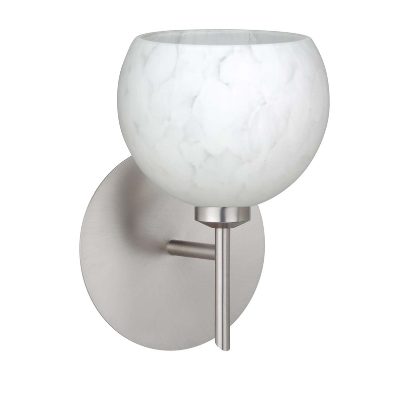 Besa 1SW-565819-SN Palla One Light Wall Sconce Satin Nickel