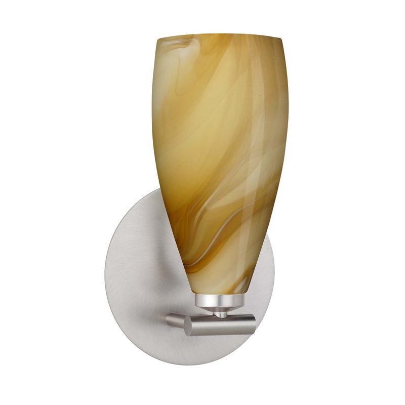 Besa 1SX-7198HN-SN Karli One Light Wall Sconce Satin Nickel (Discontinued)