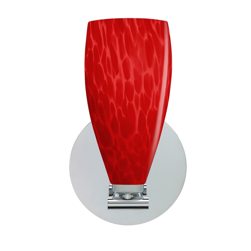 Besa 1SX-7198RC-PN Besa Karli Wall Sconce One Light Wall Sconce Polished Nickel