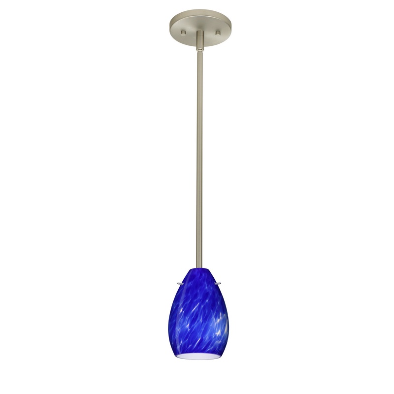 Besa 1TT-171386-HAL-SN Pera One Light Pendant Satin Nickel (Discontinued)