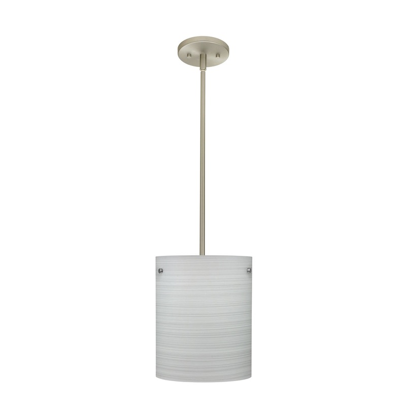 Besa 1TT-4006KR-SN Tamburo One Light Pendant Satin Nickel