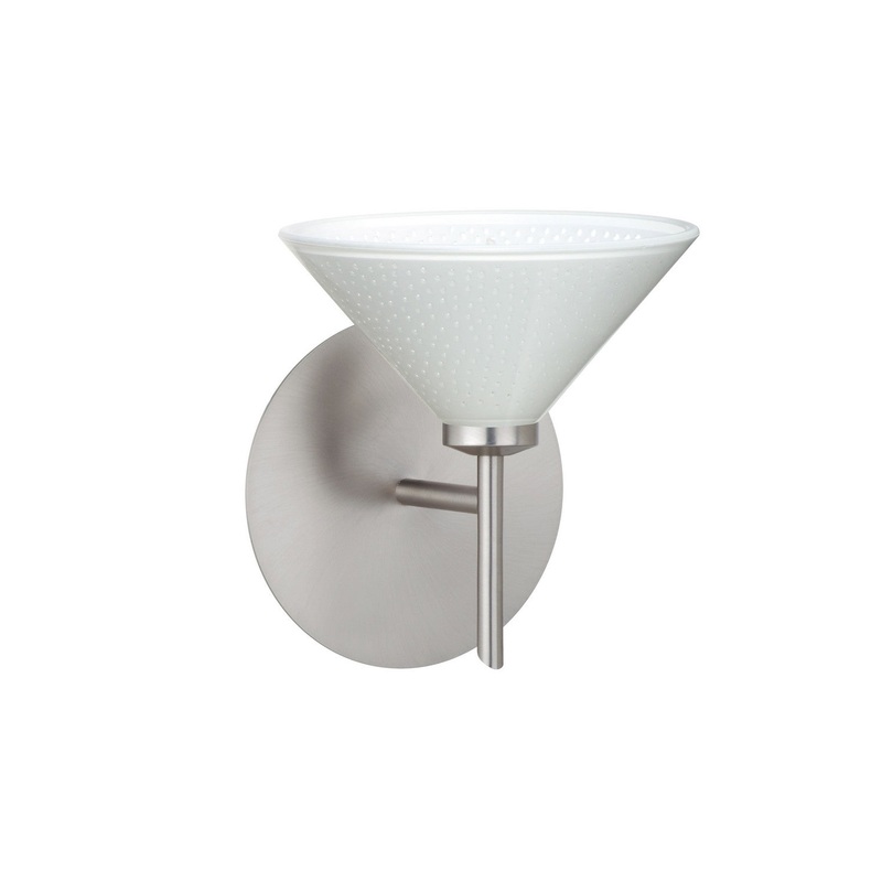 Besa 1SW-282453-SN Kona One Light Wall Sconce Satin Nickel