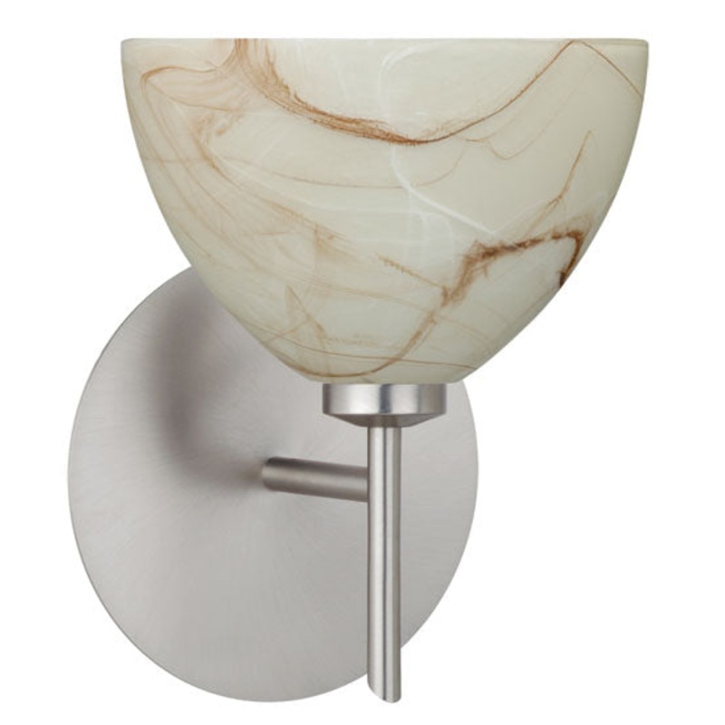 Besa 1SW-467983-SN Brella One Light Wall Sconce Satin Nickel