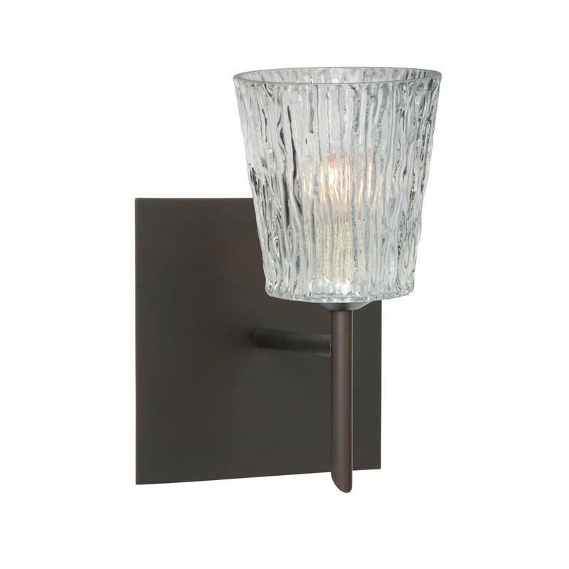 Besa 1SW-512500-BR-SQ Nico One Light Wall Sconce Bronze