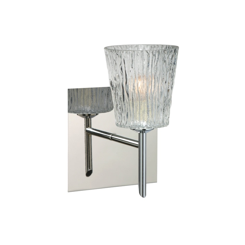 Besa 1SW-512500-CR-SQ Nico One Light Wall Sconce Chrome