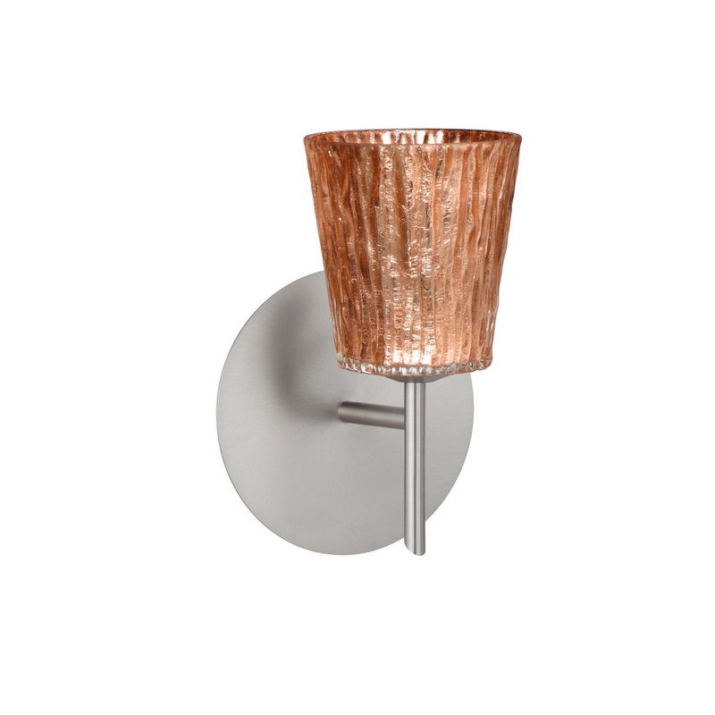 Besa 1SW-5125CF-SN Nico One Light Wall Sconce Satin Nickel
