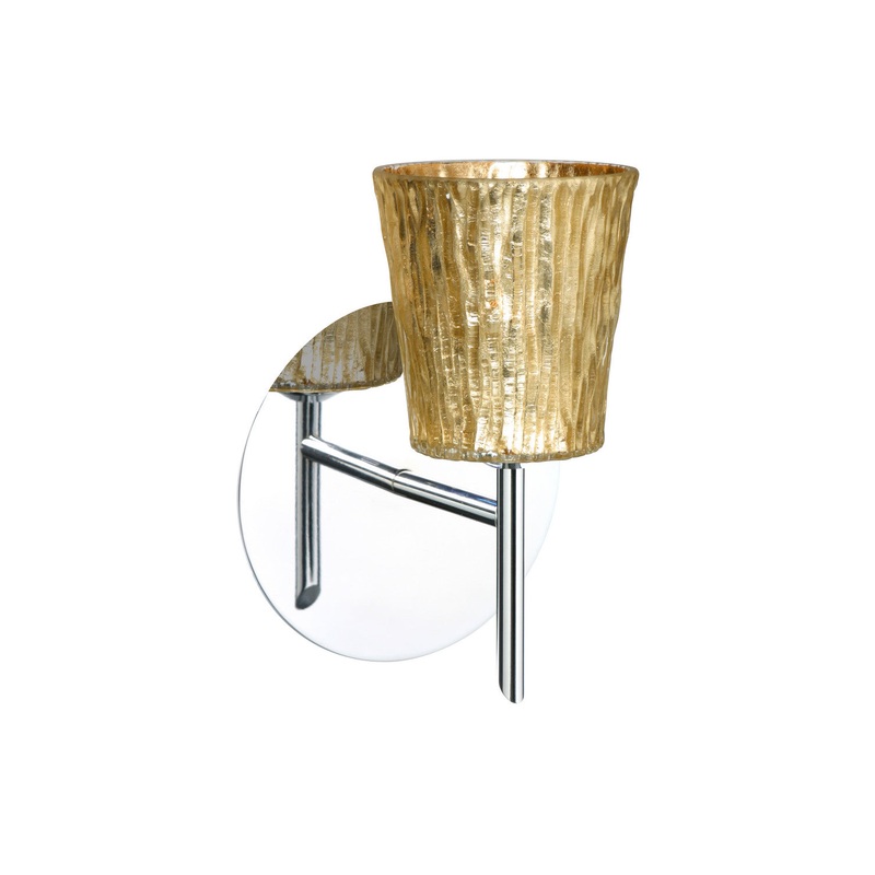 Besa 1SW-5125GF-CR Nico One Light Wall Sconce Chrome