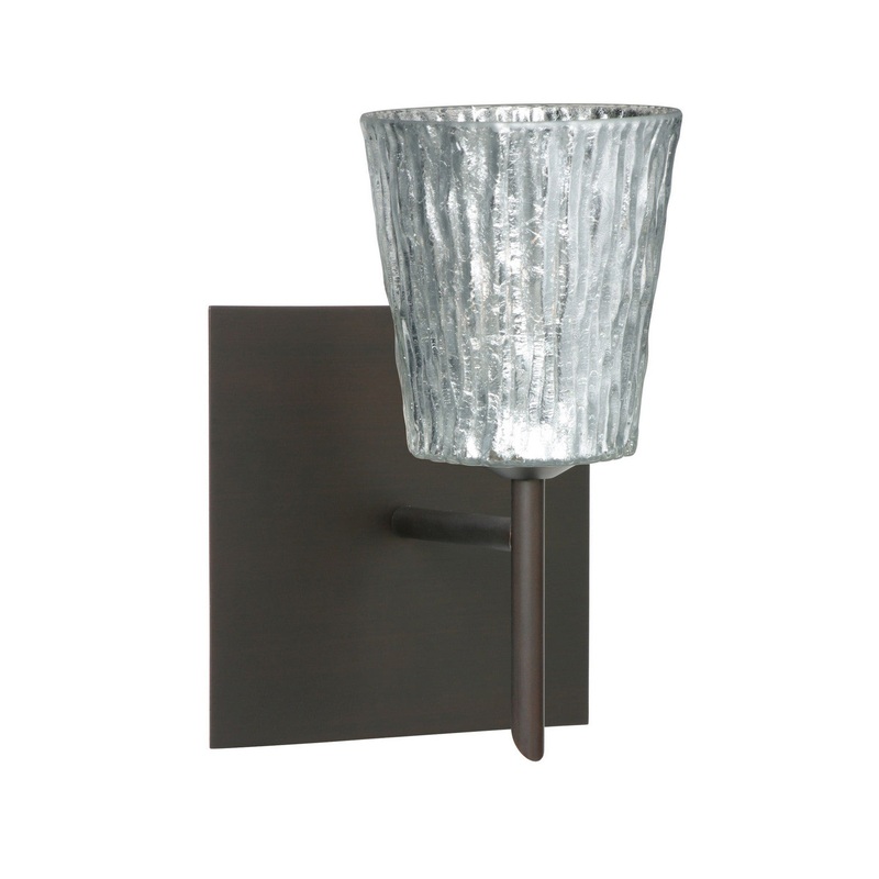 Besa 1SW-5125SF-BR-SQ Nico One Light Wall Sconce Bronze