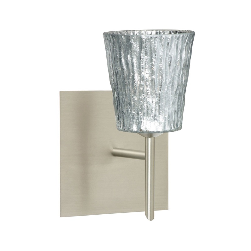 Besa 1SW-5125SF-SN-SQ Nico One Light Wall Sconce Satin Nickel