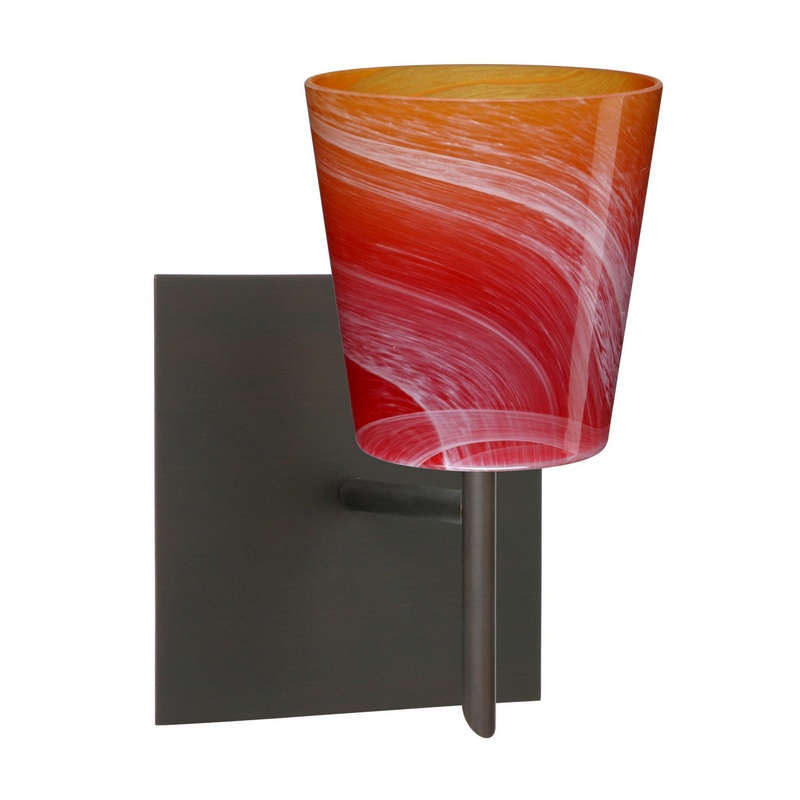 Besa 1SW-5131SL-BR-SQ Canto One Light Wall Sconce Bronze (Discontinued)