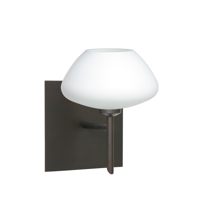 Besa 1SW-541007-BR-SQ Peri One Light Wall Sconce Bronze