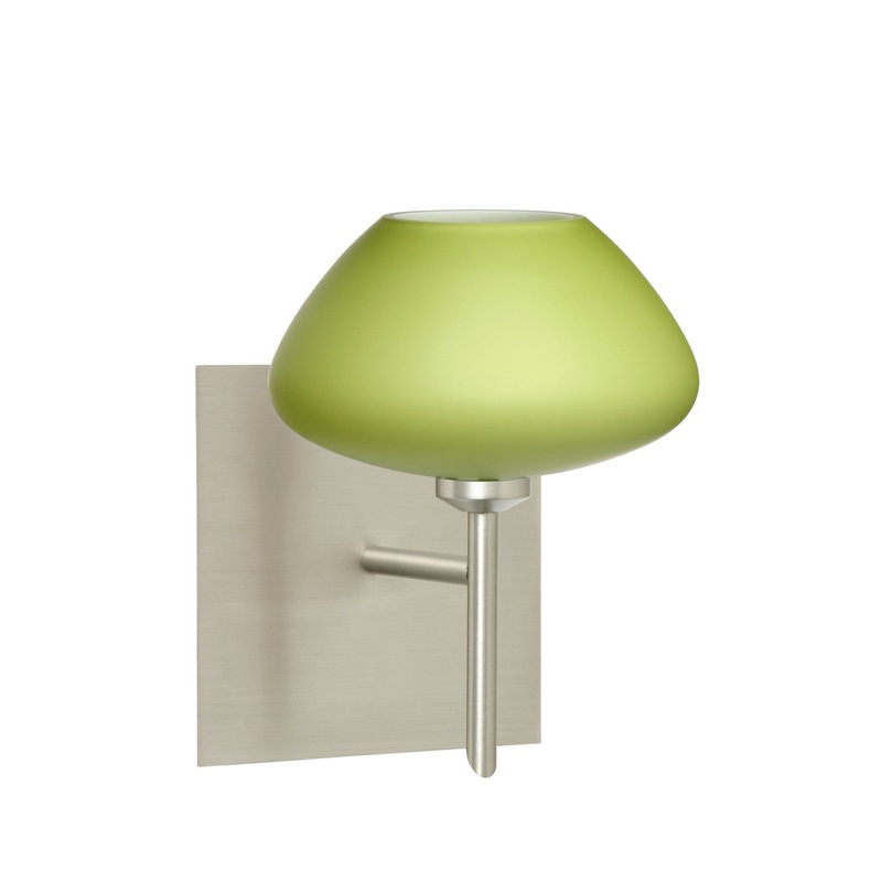 Besa 1SW-541035-SN-SQ Peri One Light Wall Sconce Satin Nickel