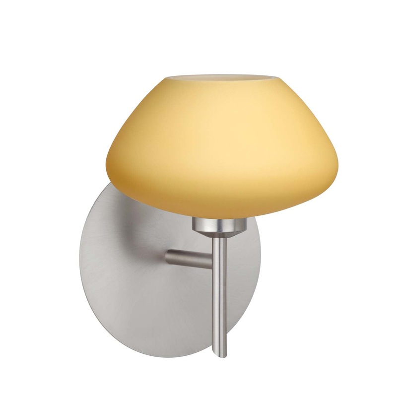 Besa 1SW-5410VM-SN Peri One Light Wall Sconce Satin Nickel