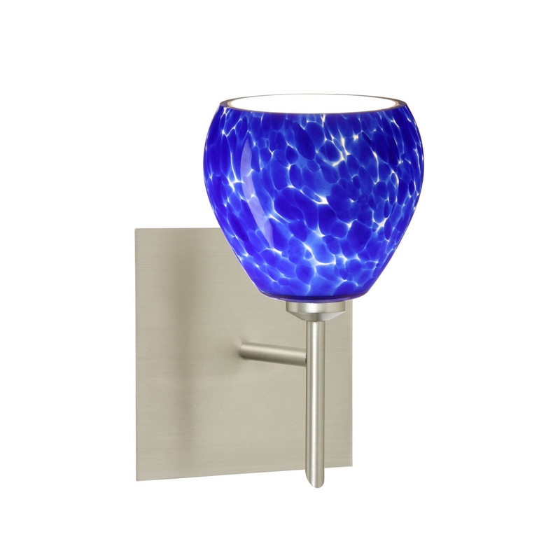 Besa 1SW-560586-SN-SQ Tay Tay One Light Wall Sconce Satin Nickel (Discontinued)