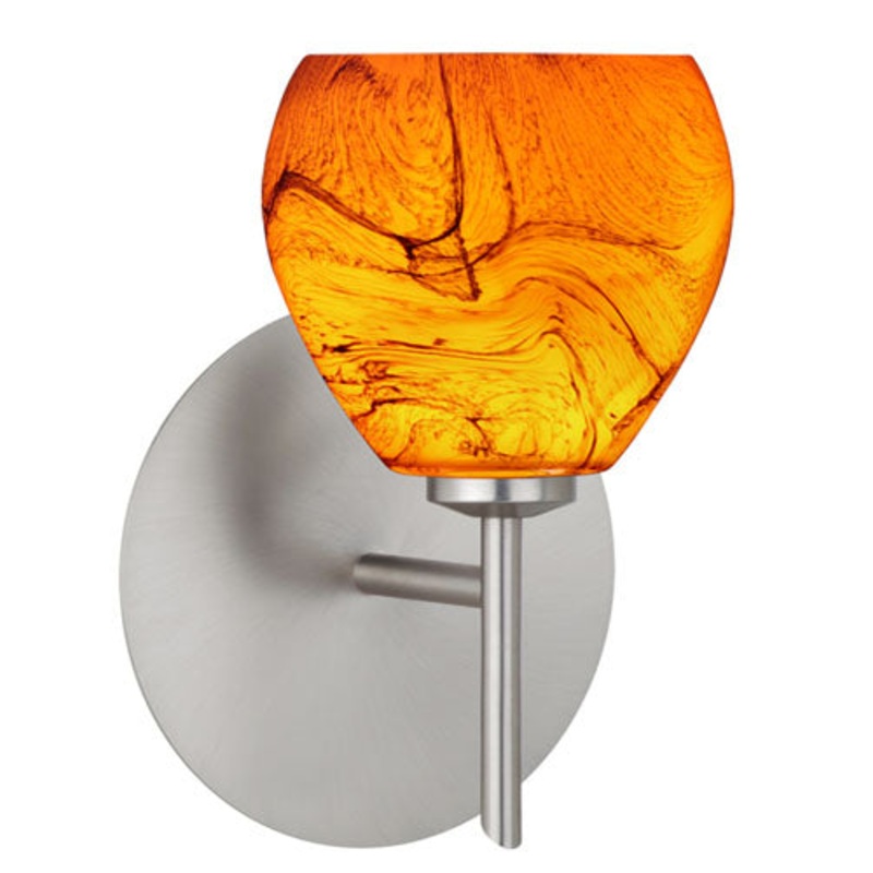 Besa 1SW-5605HB-SN Tay Tay One Light Wall Sconce Satin Nickel
