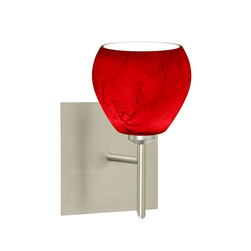 Besa 1SW-5605MA-SN-SQ Tay Tay One Light Wall Sconce Satin Nickel