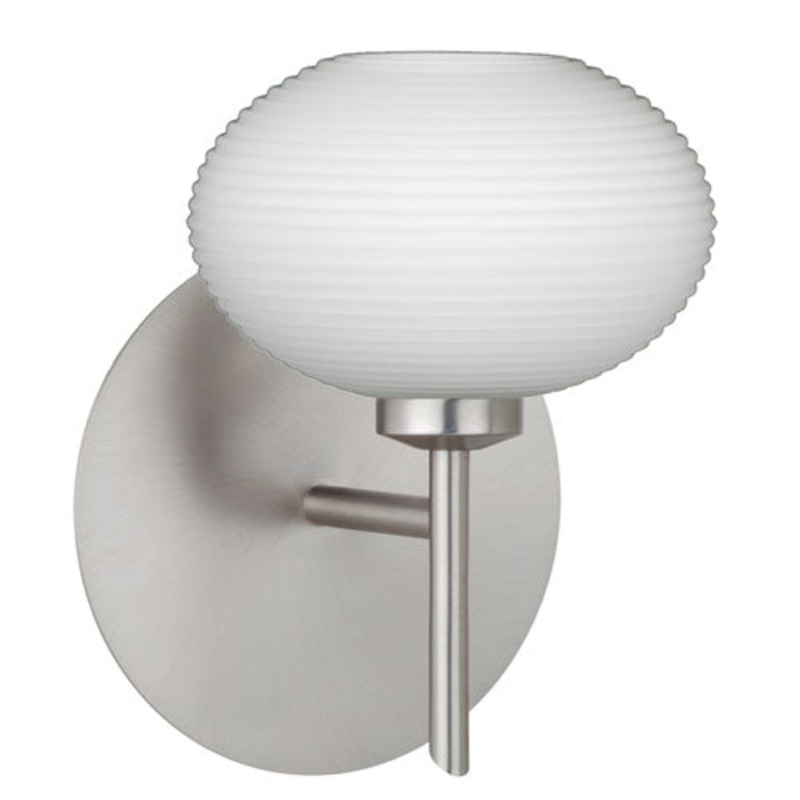 Besa 1SW-561207-SN Lasso One Light Wall Sconce Satin Nickel