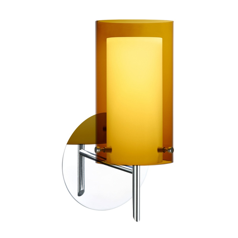 Besa 1SW-G44007-CR Pahu One Light Wall Sconce Chrome