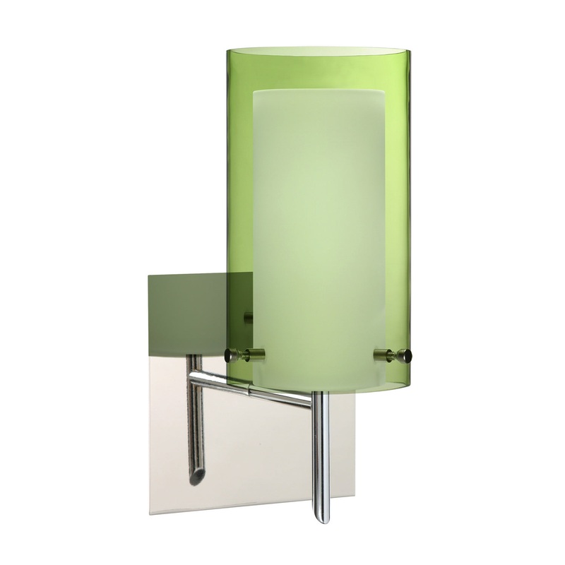 Besa 1SW-L44007-CR-SQ Pahu One Light Wall Sconce Chrome