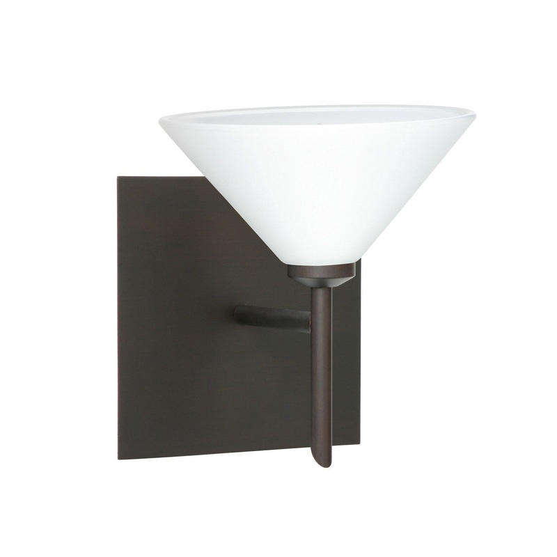 Besa 1SW-117607-BR-SQ Kona One Light Wall Sconce Bronze