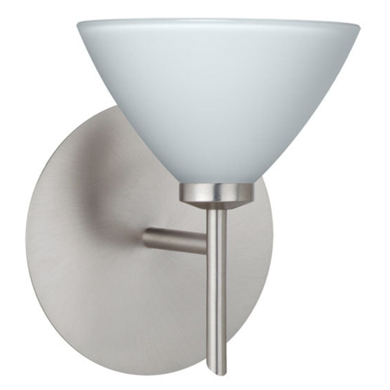 Besa 1SW-174307-SN Kona One Light Wall Sconce Satin Nickel