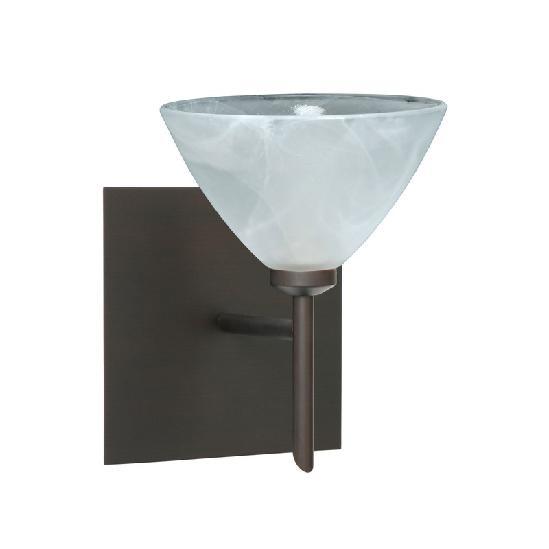 Besa 1SW-174352-BR-SQ Domi One Light Wall Sconce Bronze