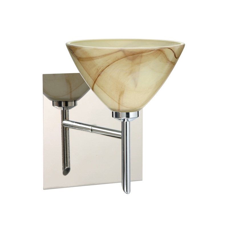 Besa 1SW-174383-CR-SQ Domi One Light Wall Sconce Chrome