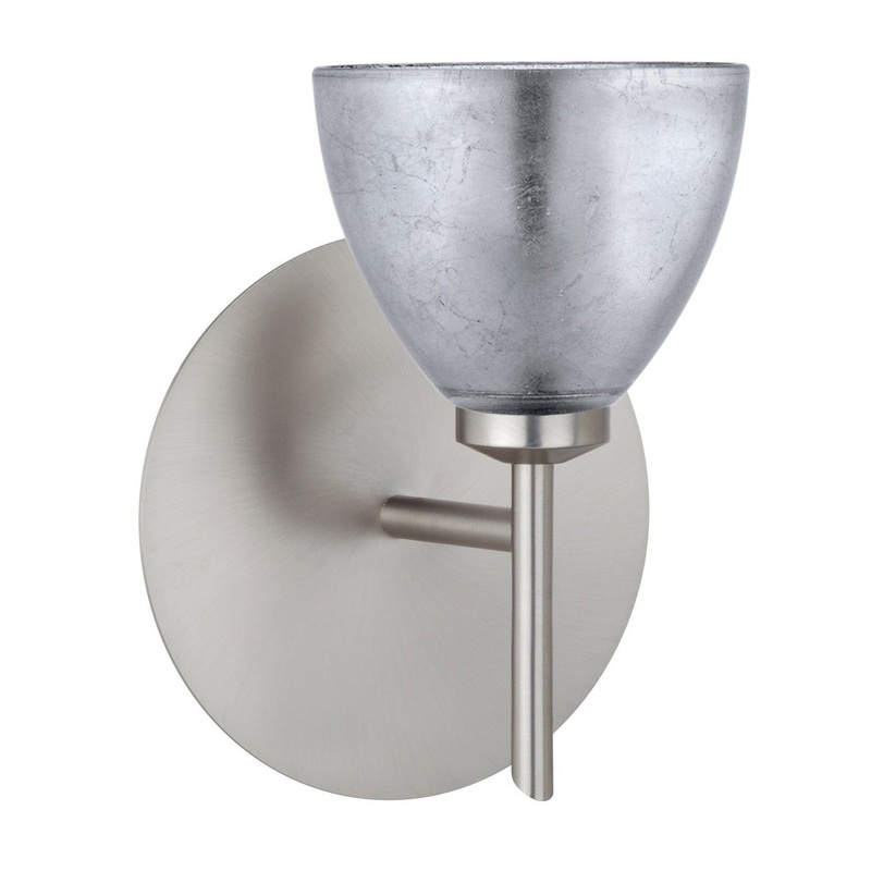 Besa 1SW-1758SF-SN Divi One Light Wall Sconce Satin Nickel