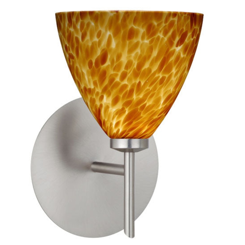 Besa 1SW-177918-SN Mia One Light Wall Sconce Satin Nickel