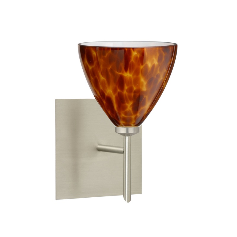 Besa 1SW-177918-SN-SQ Mia One Light Wall Sconce Satin Nickel