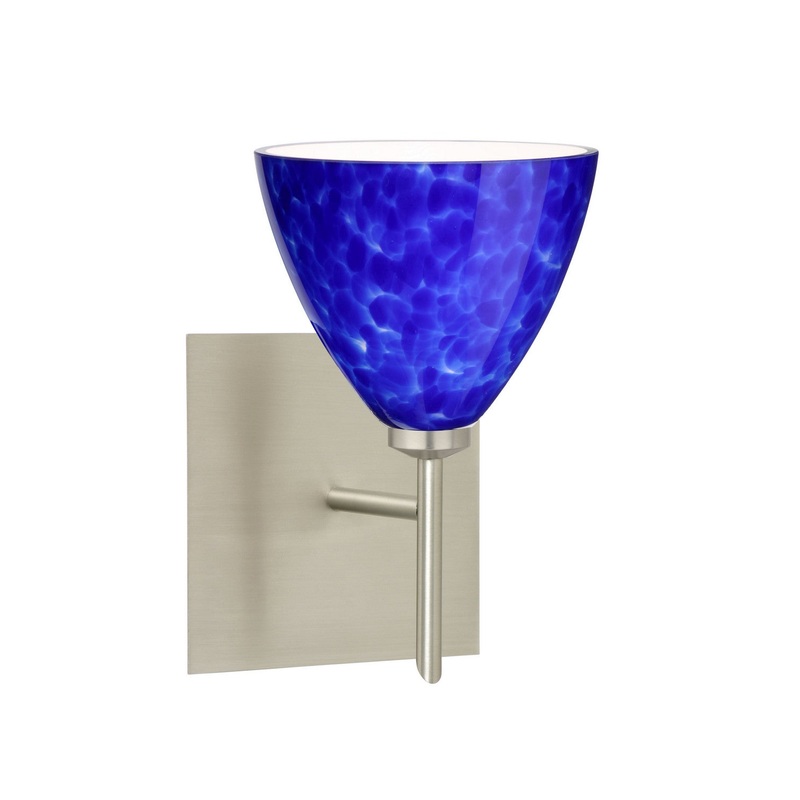Besa 1SW-177986-SN-SQ Mia One Light Wall Sconce Satin Nickel