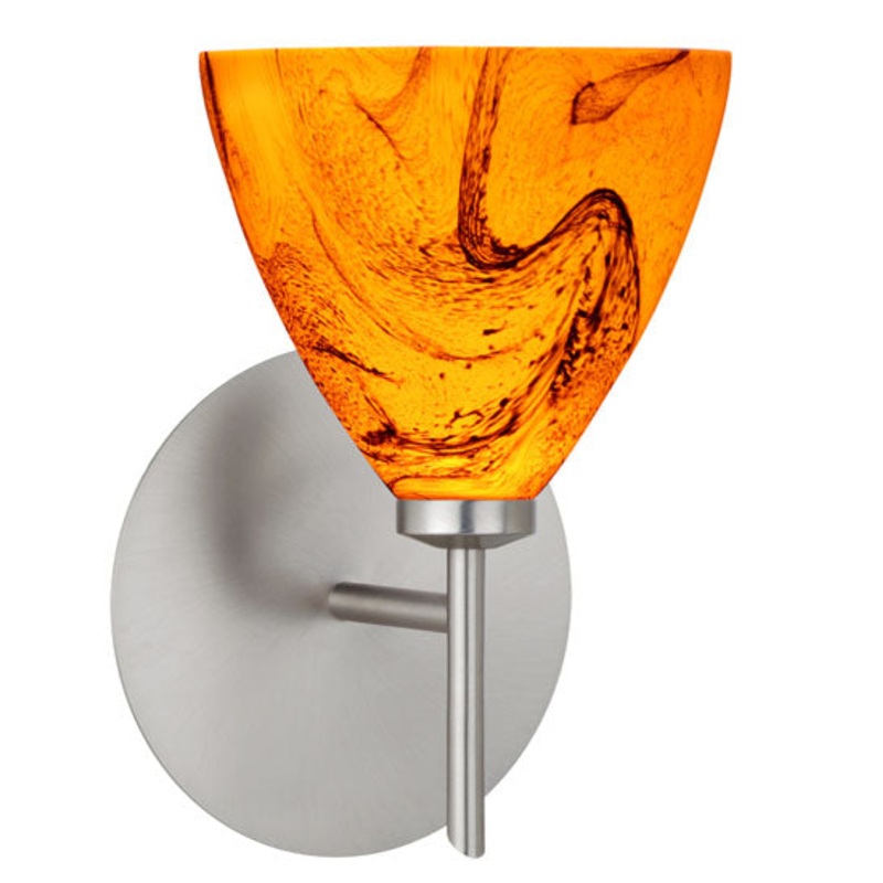 Besa 1SW-1779HB-SN Mia One Light Wall Sconce Satin Nickel