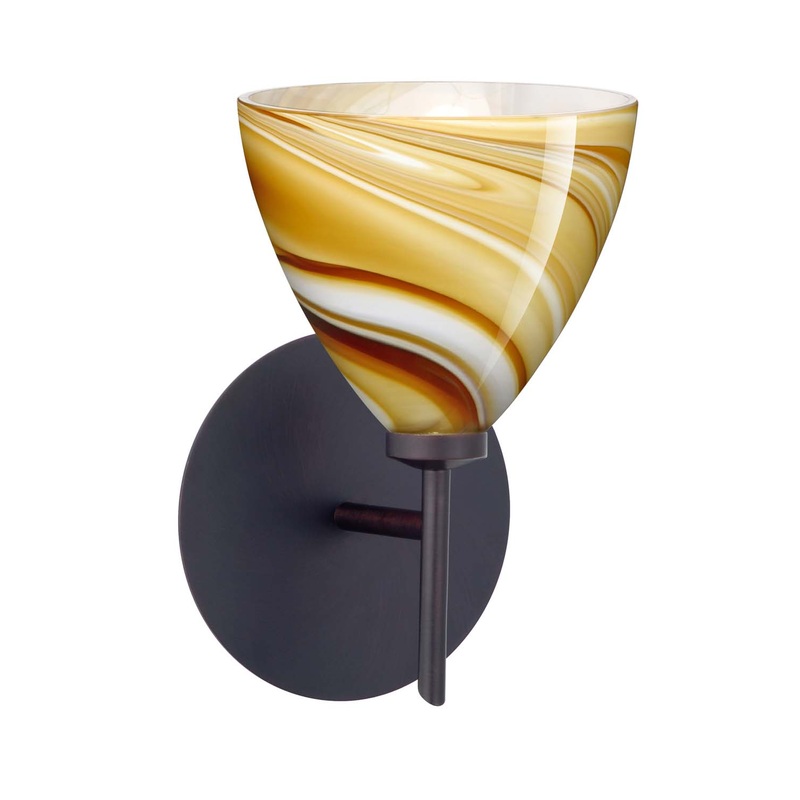 Besa 1SW-1779HN-BR Mia One Light Wall Sconce Bronze