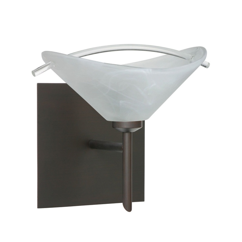 Besa 1SW-181304-BR-SQ Hoppi One Light Wall Sconce Bronze